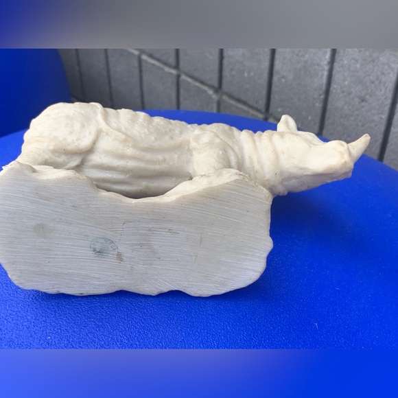 Mid Century Vtg Rhinoceros Hand Sculpted Figurine Hecho En Mexico Rhino - Picture 15 of 16